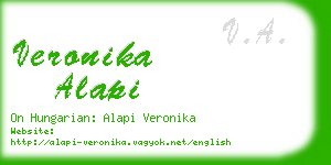 veronika alapi business card